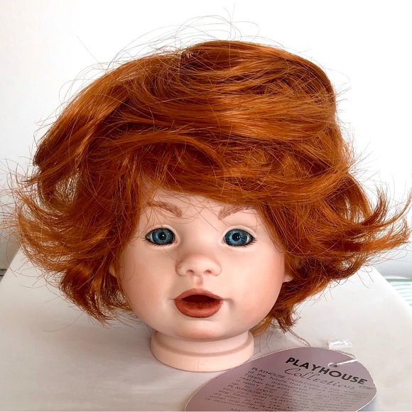 Doll wig, vibrant, red bob style red doll wig Size 10 by Playhouse collection - Picture 15 of 15